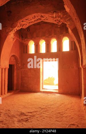 Qasr Kharana (manchmal Harrana, al-Kharanah, Kharaneh, Kharana oder Hraneh), eine Wüstenburg im Osten Jordaniens Stockfoto