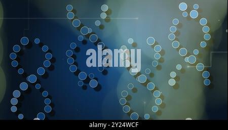 DNA-Strang- und Binärcodierung, wissenschaftliche Datenverarbeitung Stockfoto