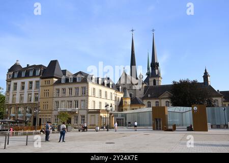 Luxemburg, Luxemburg - 29. August 2024: Das Zentrum der Stadt Luxemburg. Stockfoto