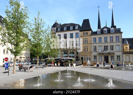 Luxemburg, Luxemburg - 29. August 2024: Das Zentrum der Stadt Luxemburg. Stockfoto