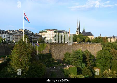 Luxemburg, Luxemburg - 29. August 2024: Das Zentrum der Stadt Luxemburg. Stockfoto