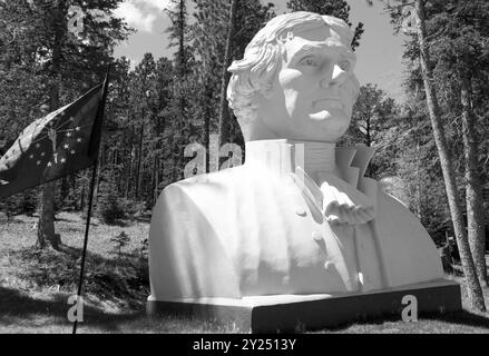 Thomas Jefferson belegt im Presidents Park in Lead, South Dakota, USA. Stockfoto