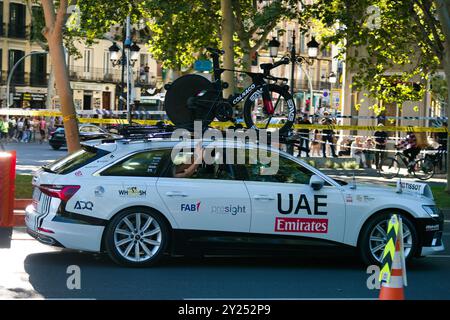 Fahrradservice an der vuelta a espana in madrid Stockfoto