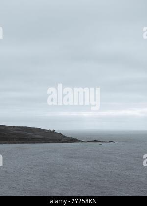 Low Key Landscape, Cornish Coastline, Nr St Ives, Cornwall, England, GROSSBRITANNIEN, GB. Stockfoto