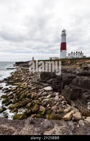 Portland Bill ist ein schmaler Landzunge am südlichen Ende der Isle of Portland, Portland Bill, Vereinigtes Königreich Stockfoto