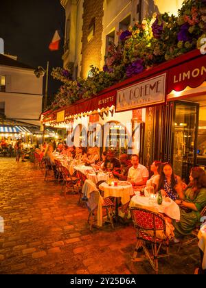 La Boheme Montmartre, Place du Tertre, Montmartre, Paris, Frankreich, Europa, EU. Stockfoto