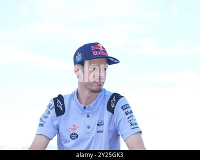 Misano Adriatico, Italien. September 2024. 73 Alex Marquez (Spa-Gresini Racing Ducati) während des MotoGP-Tests am Montag auf dem Misano World Circuit Marco Simoncelli am 9. September 2024 in Misano Adriatico, Italien. (Foto: Fabio Averna/SIPA USA) Credit: SIPA USA/Alamy Live News Stockfoto