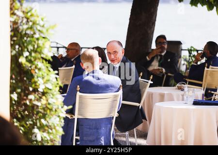 Cernobbio, die 50. Ausgabe des Europäischen Hauses Ambrosetti Forum. Auf dem Foto: Enrico Letta Stockfoto