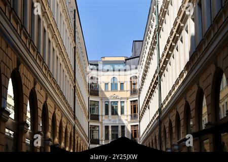 Vanha Kauppakuja zwischen Aleksanterinkatu und Pohjoisesplanadi im Zentrum von Helsinki, Finnland Stockfoto