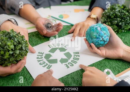 ESG-Besprechungsumgebung für Unternehmensgruppen Stockfoto