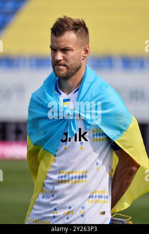 Kiew, Ukraine. September 2024. Kiew, Ukraine 01. September 2024 Andriy Jarmolenko, Kapitän von Dynamo Kiew, 5. Runde des VBET ukrainischen Premier League Spiels zwischen Dynamo Kiew und LNZ Cherkasy (KUBANOV PAVLO UKR/SPP) Credit: SPP Sport Pressefoto. /Alamy Live News Stockfoto