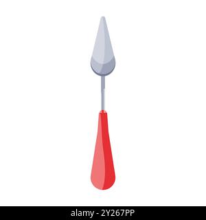 Symbol des Palettenmessers auf weißem Hintergrund. Malwerkzeug. Vektorabbildung Stock Vektor