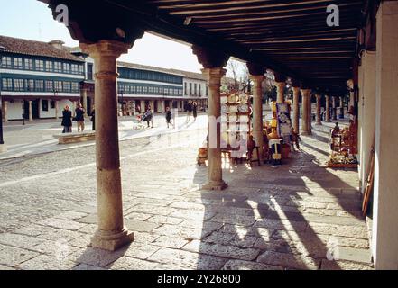 Plaza Mayor. Almagro, Ciudad Real Provinz, Castilla La Mancha, Spanien. Stockfoto