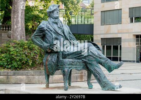 Richard Wagner Bayreuth Deutschland Deutsche Komponisten-Skulptur auf dem La Spezia-Platz Stockfoto