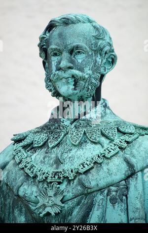 Porträt von Maximilian II. König von Bayern Statue Bayreuth Deutschland Stockfoto