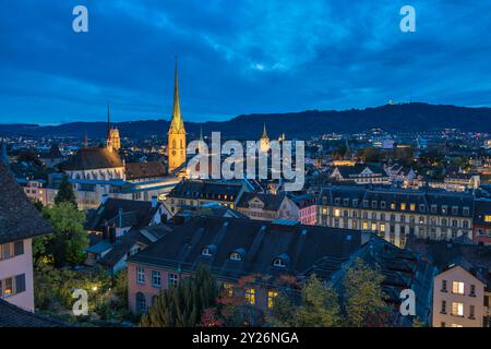 Zürich Schweiz mit Blick auf die Skyline der Stadt Stockfoto