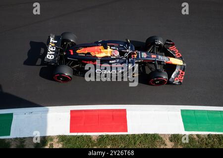 Monza, Italien. 31. August 2024. Formel 1 Pirelli Gran Premio D'Italia. Samstag, Qualifikation. Max Verstappen, Red Bull, siebter Platz im Qualifying. Stockfoto