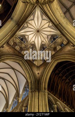 Die Nidaros Kathedrale in Trondheim alter Name der Stadt Nidaros ist eine der wichtigsten Kirchen Norwegens. Innenansicht. Stockfoto