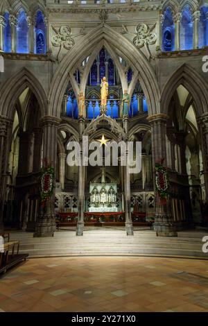 Die Nidaros Kathedrale in Trondheim alter Name der Stadt Nidaros ist eine der wichtigsten Kirchen Norwegens. Innenansicht. Stockfoto