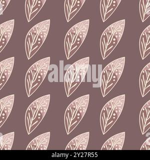 Herbst Blätter nahtlose botanische Muster Vektor Illustration Stock Vektor
