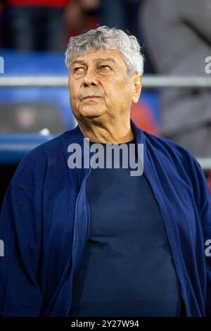 Rumänien-Manager Mircea Lucescu, während der UEFA Nations League, Gruppenphase, Liga C, Gruppe C2, Fußballspiel zwischen Rumänien und Litauen am 9. September 2024 im Stadionul Steaua in Bukarest, Rumänien - Foto Mihnea Tatu/Lightspeed Images/DPPI Credit: DPPI Media/Alamy Live News Stockfoto