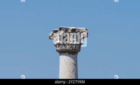 Kolumne aus der antiken mazedonischen Stadt Stobi: Überreste einer Stadt aus dem Jahr 359 v. Chr. Stockfoto