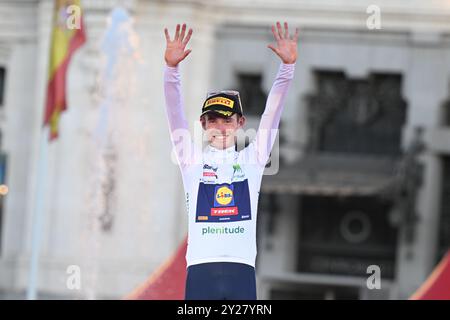 08-09-2024 Vuelta A Espana; 2024, Lidl - Trek; Skjelmose Jensen, Mattias; Madrid; Stockfoto