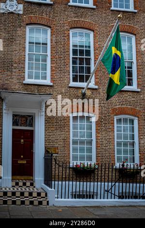 Brasilianische Luftfahrtkommission in Europa bei 16 Great James St, London. Stockfoto