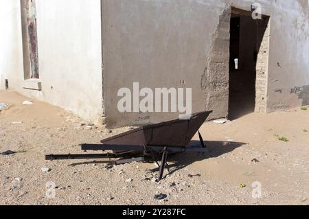 Pomona, Namibia - 15. August 2018: Blick auf die Geisterstadt Pomona in Namibia Stockfoto