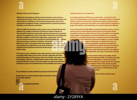 New York, Usa. September 2024. Mexikanische Drucke werden am Montag, den 9. September 2024 in New York City bei einer Pressevorschau mexikanischer Drucke im Vanguard in der Met Fifth Avenue ausgestellt. Die Ausstellung wird am 12. September für die Öffentlichkeit geöffnet und bis zum 5. Januar 2025 zu sehen sein. Foto: John Angelillo/UPI Credit: UPI/Alamy Live News Stockfoto