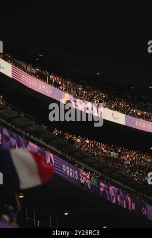 Saint-Denis, Frankreich. September 2024. Allgemeine Ansicht Leichtathletik : während der Paralympischen Spiele in Paris 2024 im Stade de France in Saint-Denis, Frankreich. Quelle: AFLO SPORT/Alamy Live News Stockfoto