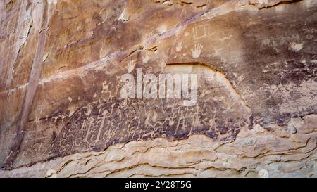 Petroglyph Point Trail, Mesa Verde, CO Stockfoto