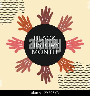 Black History Month, Poster und Social Media Posts. Vektorabbildung. Stock Vektor