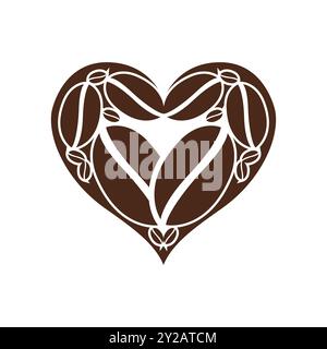 Coffee Lover Logo Design für Coffee Shop Restaurant Stock Vektor