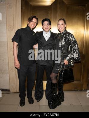 Ian Mellencamp, Malan Breton und Jazmin Grace Grimaldi besuchen die Front Row bei der Malan Breton NYFW SS25 Runway Show in New York, NY am 7. September 2024 (Foto: David Warren /SIPA? USA) Credit: SIPA USA/Alamy Live News Stockfoto