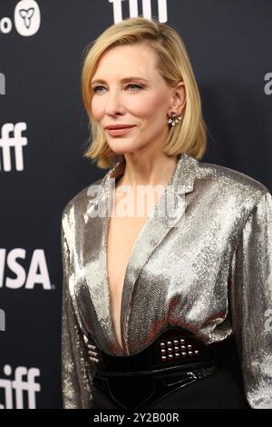 Toronto, Kanada. Ein. September 2024. Cate Blanchett at Arrivals for RUMOURS Premiere beim Toronto International Film Festival (TIFF) 2024, Royal Alexandra Theatre, Toronto, ON, 9. September, 2024. Quelle: JA/Everett Collection/Alamy Live News Stockfoto