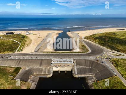 KATWIJK - der Ausfluss des Rheins bei Katwijk, auch bekannt als Ausfluss. Foto: ANP / Hollandse Hoogte / John van der Tol niederlande Out - belgien Out Stockfoto