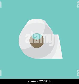 Toilettenpapier Illustration, Toilettenpapier Symbol, Papierrolle, Badezimmer Tücher, Badezimmer Taschentücher, Hintergrund Der Vektorgrafik Stock Vektor