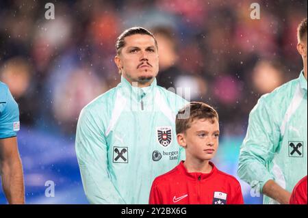 Oslo, Norwegen. September 2024. Marcel Sabitzer aus Österreich war beim Spiel der UEFA Nations League zwischen Norwegen und Österreich im Ullevaal Stadion in Oslo zu sehen. Quelle: Gonzales Photo/Alamy Live News Stockfoto