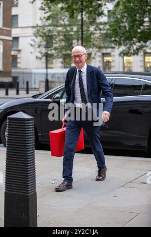 London, England, Großbritannien. 10. September 2024. Pat McFadden, Kanzler des Herzogtums von Lancaster, kommt beim Kabinettsbüro an. Credit: Richard Lincoln/Alamy Live News Stockfoto