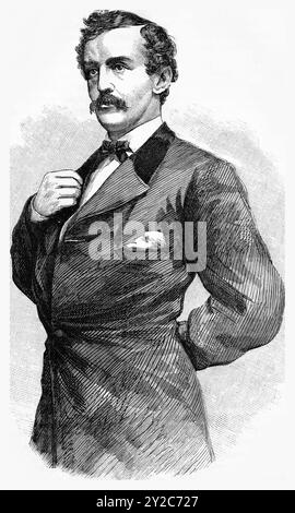 Abbildung John Wilkes Booth – Gravur 1897 Stockfoto