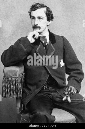 Porträt von John Wilkes Booth, Attentäter des US-Präsidenten Abraham Lincoln, um 1865 Stockfoto