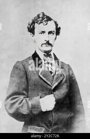 Porträt von John Wilkes Booth, Attentäter des US-Präsidenten Abraham Lincoln, unbekannter Autor und Datum Stockfoto