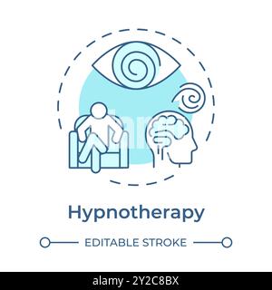 Hypnotherapie-Symbol mit sanftem blauem Konzept Stock Vektor