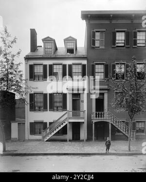 Mary Surratt Boarding House, 604 H Street, Northwest, Washington, District of Columbia – hier fanden Treffen von Verschwörern statt, um US-Präsident Abraham Lincoln zu entführen und anschließend zu ermorden. Sie wurde von September 1864 bis April 1865 von Mary Surratt als Pension betrieben. Stockfoto