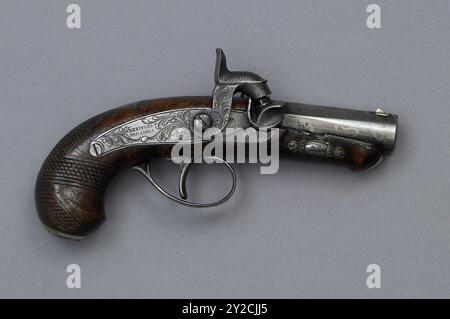 Die Derringer-Pistole John Wilkes Booth hat Abraham Lincoln ermordet. Artefakte in der Museumssammlung, National Park Service, Ford's Theatre National Historic Site, Washington, D. C - Foto von Carol Highsmith Stockfoto