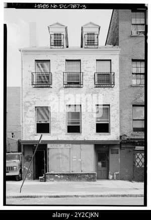 Mary Surratt Boarding House, 604 H Street, Northwest, Washington, District of Columbia – hier fanden Treffen von Verschwörern statt, um US-Präsident Abraham Lincoln zu entführen und anschließend zu ermorden. Sie wurde von September 1864 bis April 1865 von Mary Surratt als Pension betrieben. Stockfoto