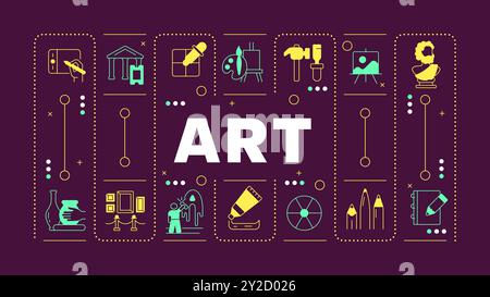 Kunst dunkelviolettes Wort-Konzept Stock Vektor