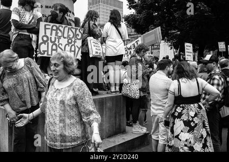 Glasgow Stand Up to Rassismus Rally - Samstag, 7. September 2024 Stockfoto