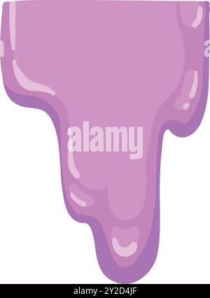 Cartoon klebriger Schleim. Schleimspritzer, Schleimspritzer. Jelly Tropfpunkt flache Vektor-Illustration Symbol auf weißem Hintergrund Stock Vektor